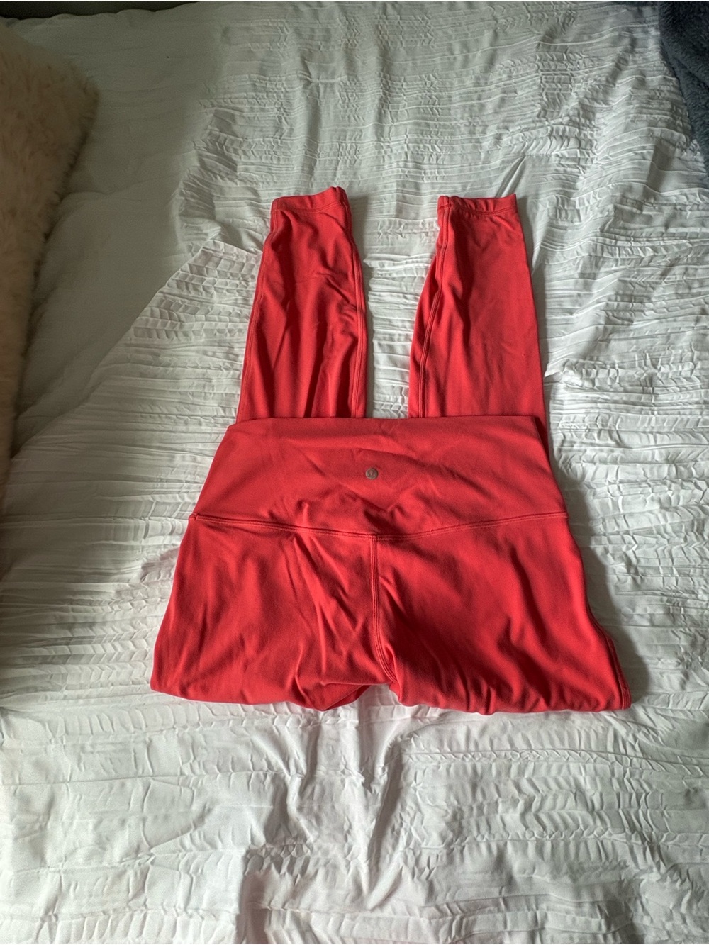 lululemon athletica Coral Red High-Rise Leggings with Waist Tag